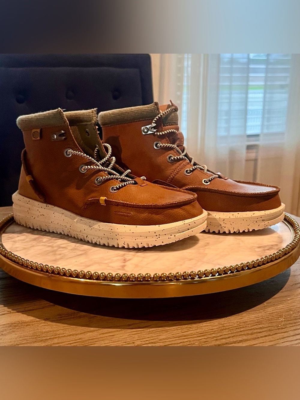 Hey Dude Youth Bradley Walnut Casual Boots | Sz. Y5 (NWOB)
